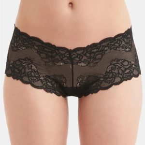 Montelle Lace Cheeky Boyshort-Black