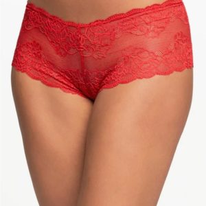 Montelle Lace Cheeky Boyshort-Tango Red