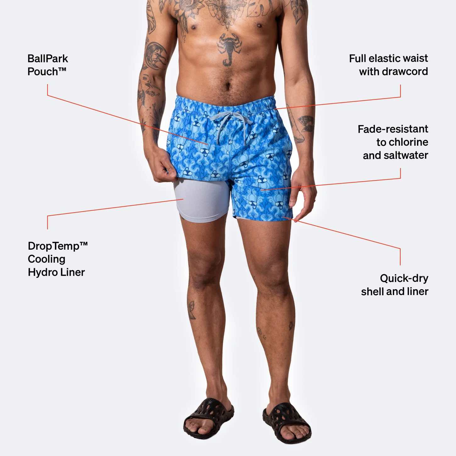 Saxx Oh Buoy 5 Swim Shorts-Print - Uplift Intimate Apparel