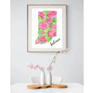 Marta Kihn Indiana Peony Print