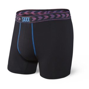 Saxx Vibe Boxer Brief-Black Spacedye Chevron