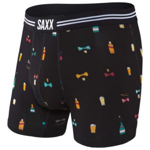 Saxx Vibe Boxer Brief-Black Bowties N Booze
