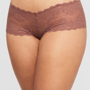 Montelle Lace Cheeky Boyshort-Pecan