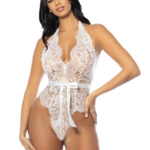 Cheri Naomi Lace Halter Teddy
